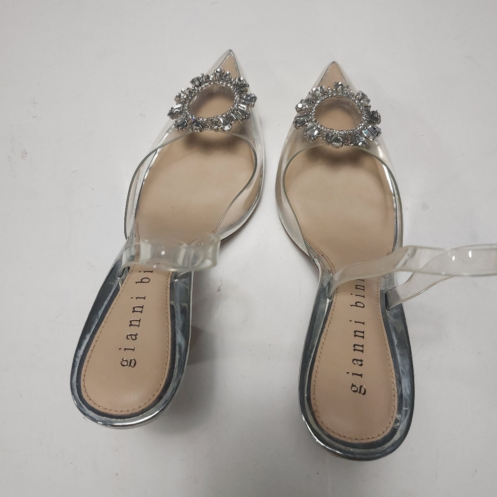 GIANNI BINI Vivyee Clear Rhinestones Heels Size 11 - Picture 3 of 15